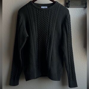 Green Cable Knit Sweater